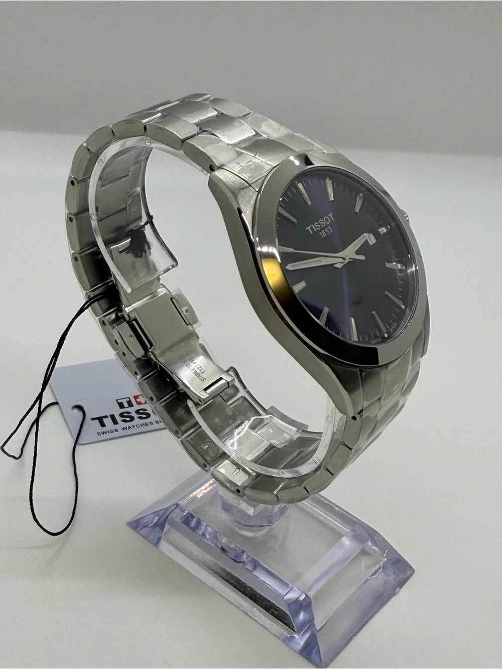 Tissot Gentlemen Stainless Steel 40mm Watch with Blue Dial